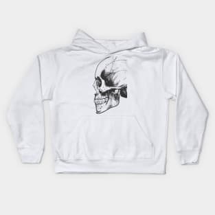 Skull Art • Large Print • Goth Art Kids Hoodie